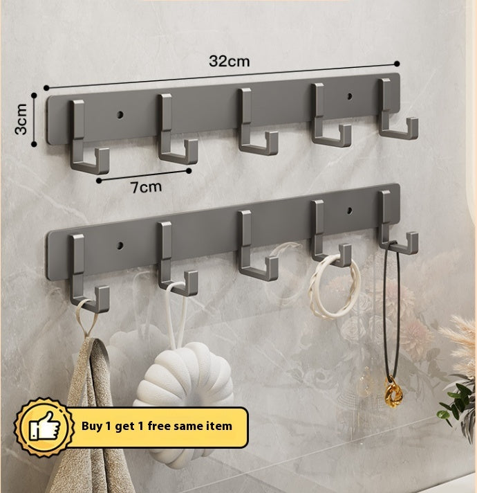 Hook Strong Adhesive Wall Mount Towel Kitchen Bathroom Hanger