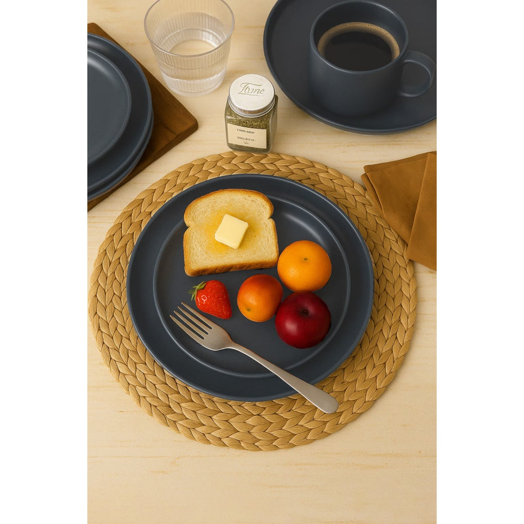 12-Piece Stoneware Dinner Set, Non-Toxic, Matte Glaze, Stackable Kitchenware for 4. 🍽️