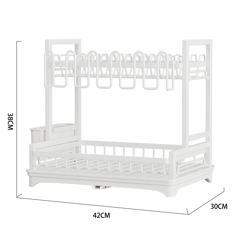 Kitchen Multi-functional Storage Rack Hanging Cup Drain Basket