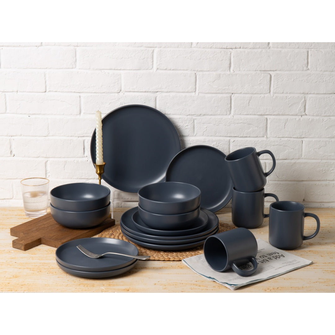 12-Piece Stoneware Dinner Set, Non-Toxic, Matte Glaze, Stackable Kitchenware for 4. 🍽️